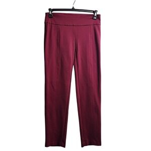 New Directions Knit Pants Career Wear Pull On‎ Stretch Burgundy Size S
